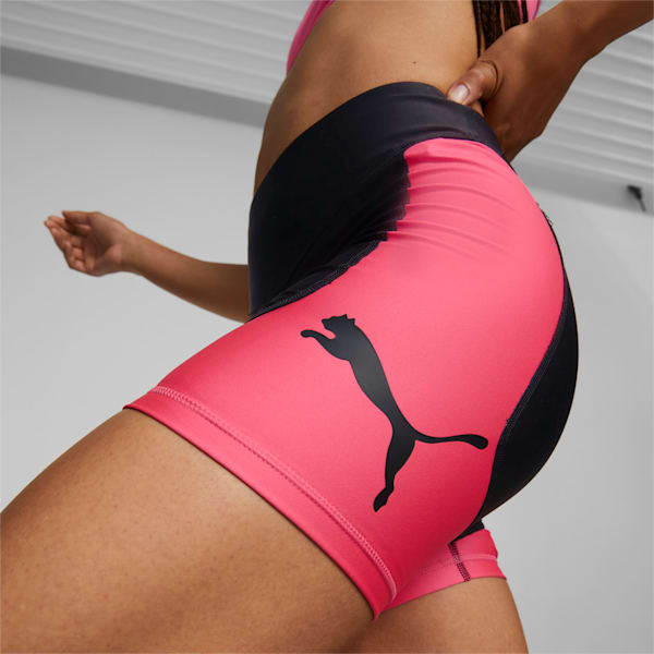 Fit Eversculpt 5" Women's Short Tights, Puma Black-Sunset Pink, extralarge-IND
